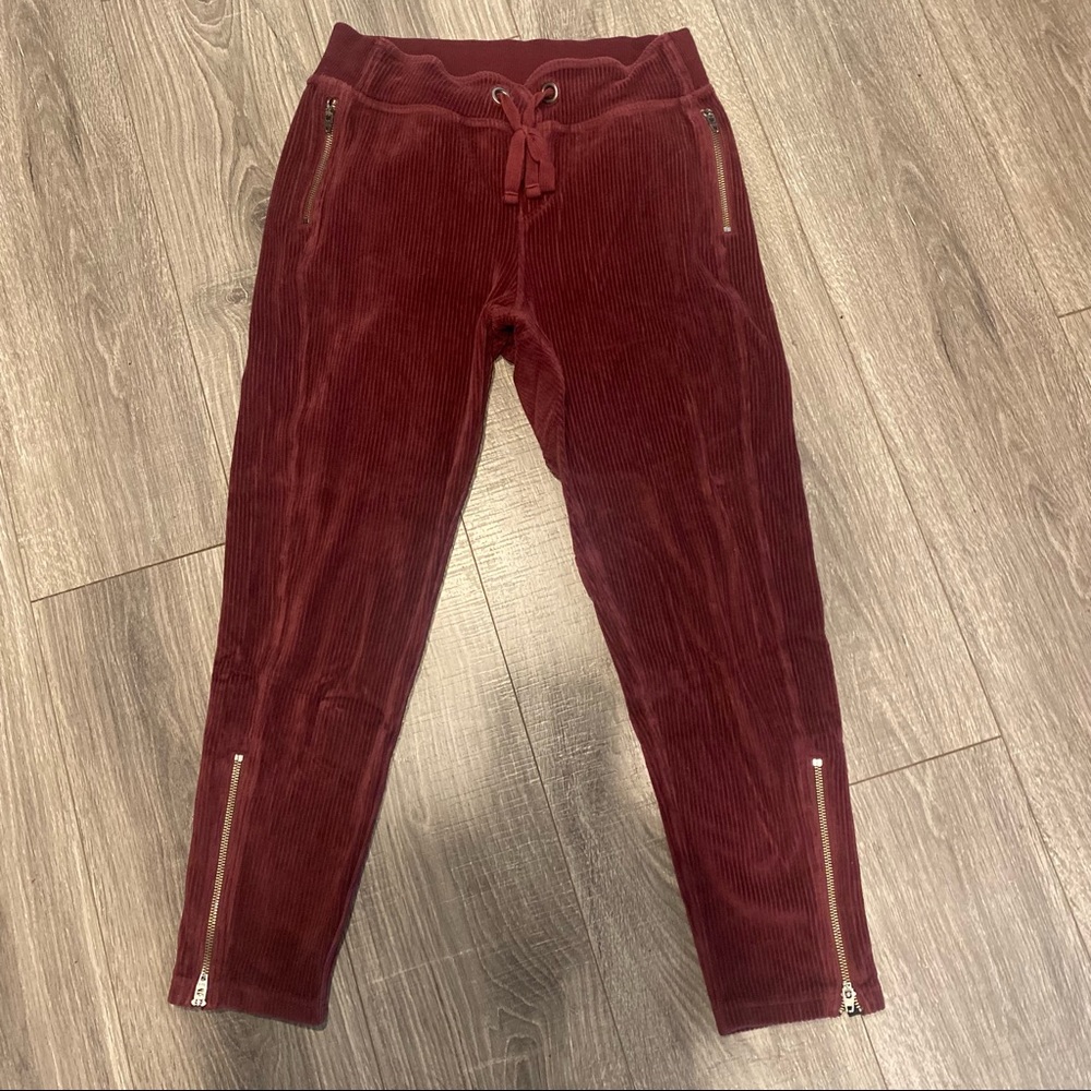 Free People Movement Velour Courd Leggings Maroon Medium
